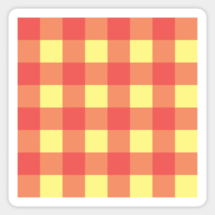 Orchard Plaid - Red and Yellow Sticker